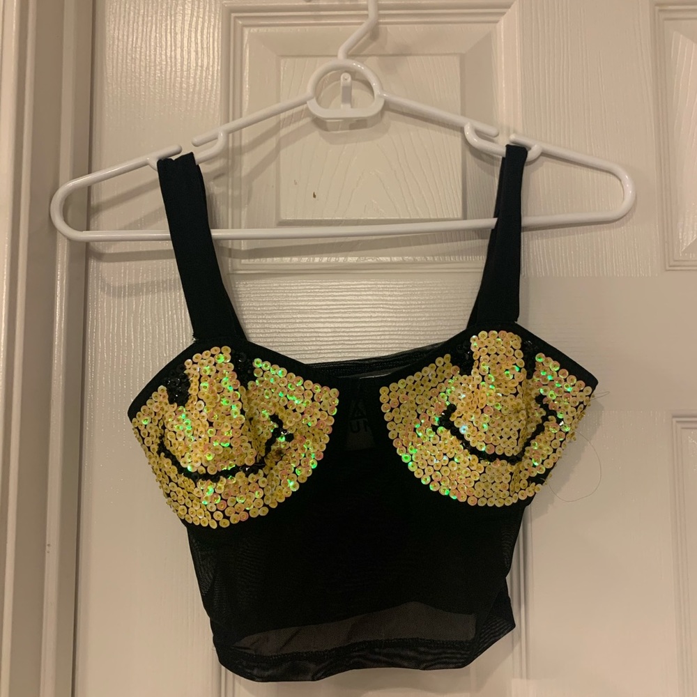Unif crop sheer top